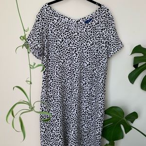 Leopard Box Dress with Pockets
